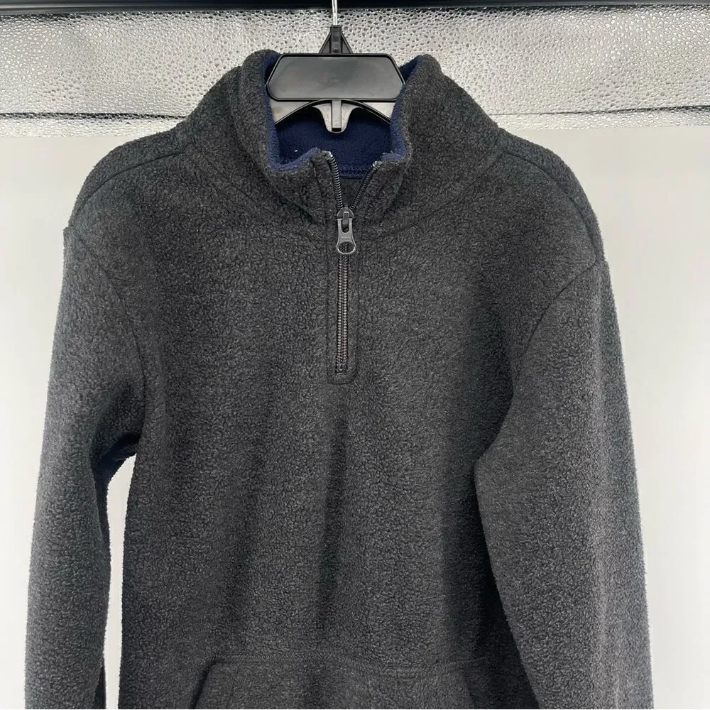 The Children’s Place Boy’s Gray Glacier Fleece Half Zip Pullover Sweater 5/6